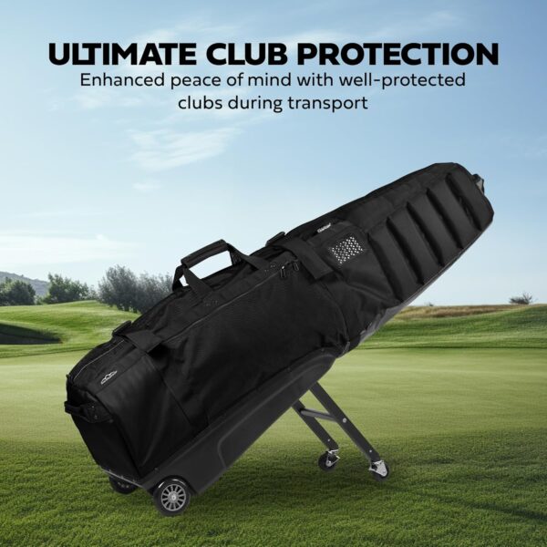 Sun Mountain ClubGlider Meridian - Prestigious Golf Travel Bag with Wheels for Ultimate Convenience - Heavy Duty Golf Travel Bag with Dense Foam Padding for Protection and Spacious Storage - Black - Image 5