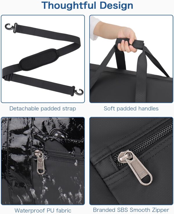 80L Large Duffle Bag for Travel, Urtala 26” Travel Duffle Bag for Men and Women, Foldable Traveling Duffel Bags with Shoes Compartment, Waterproof and Tear Resistant - Image 5
