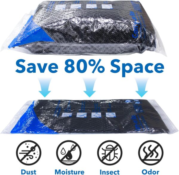 12 Pack Compression Bags for Travel | Vacuum Seal Storage Bags for Luggage & Dirty Clothes | Travel Packing Space Saver Bags for Suitcases & Home Organization | MEIQIHOME - Image 5