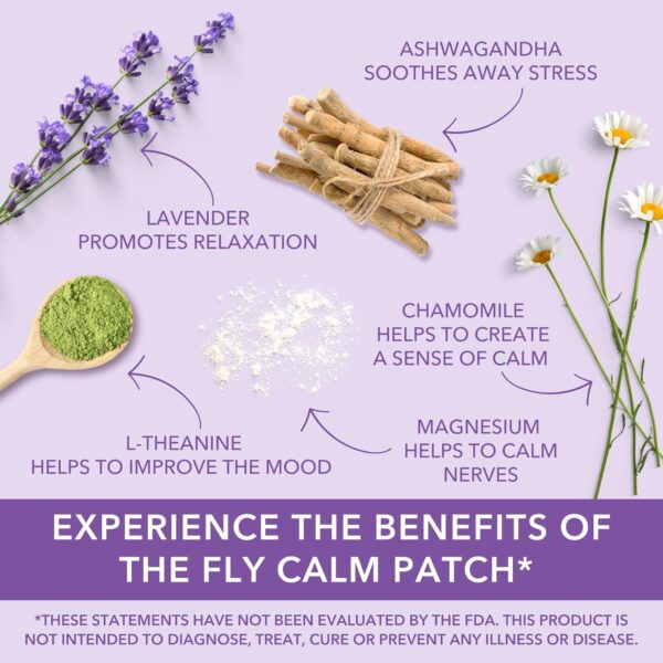 Laki Naturals Fly Calm Patch (Pack of 8) - Relax Nerves, Support Stress, Ease Your Mind for Happy Air Travel - Natural Ingredients to Support Airplane Stress - Calm Your Fear of Flying Naturally - Image 2