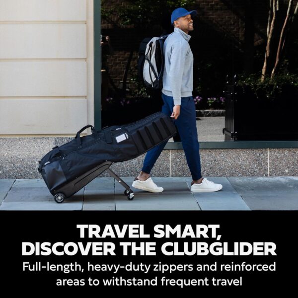 Sun Mountain ClubGlider Meridian - Prestigious Golf Travel Bag with Wheels for Ultimate Convenience - Heavy Duty Golf Travel Bag with Dense Foam Padding for Protection and Spacious Storage - Black - Image 2