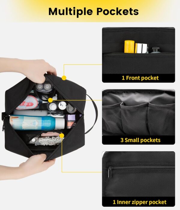 Vorspack Travel Toiletry Bag for Men - Hanging Toiletries Bag Water Resistant Dopp Kit Travel Bag for Toiletries Accessories - Image 3