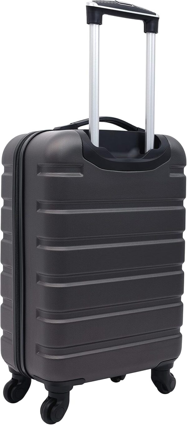 Wrangler Hardside Spinner Carry-On Luggage, Charcoal, 22-Inch - Image 3