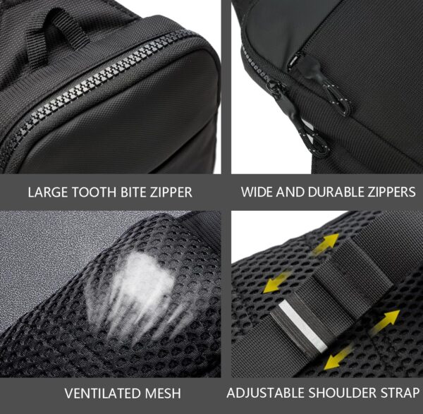 Mini Sling Bag for Men Women, Crossbody Waterproof Trendy Shoulder Cell Phone Chest Bag for Travel Work Gym - Image 6