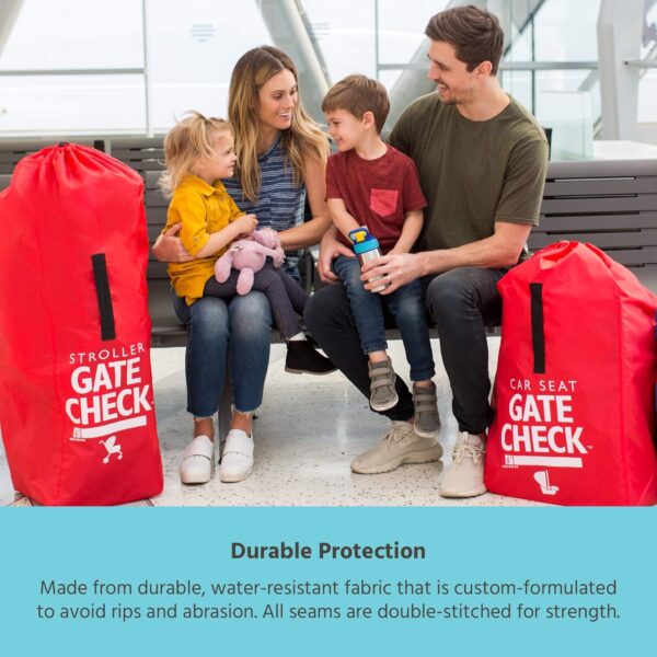 J.L. Childress Gate Check Bag for Car Seats - Travel Bag Fits All Infant Carriers, Booster Seats - Air Travel Bag - Image 4
