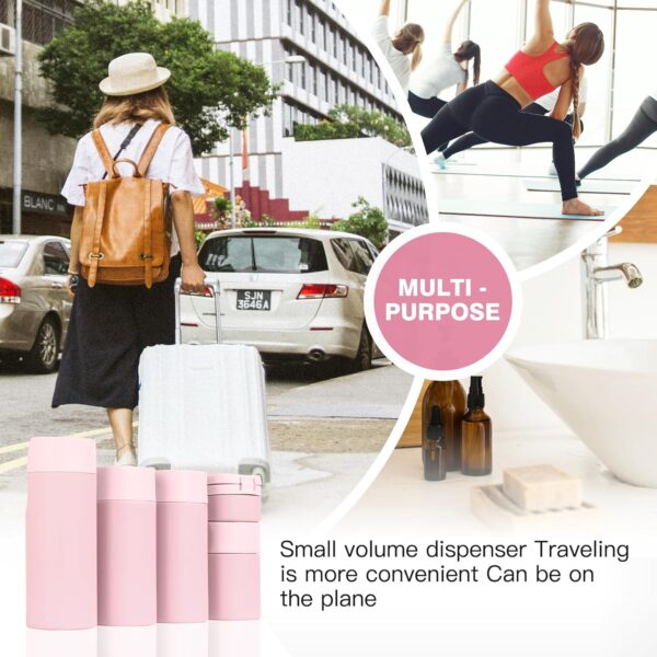 Suteng Travel Bottles for Toiletries, TSA Approved 5 Pack Travel Size Containers, Leak Proof Refillable Travel Accessories for Shampoo Conditioner, Portable Travel Bottles with Clear Toiletry Bag - Image 6
