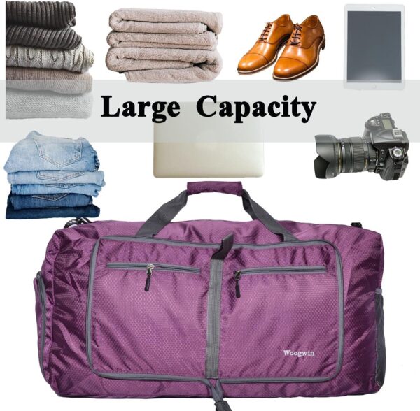 Woogwin Travel Duffel Bag Large Foldable Waterproof Overnight Bag for Beach Swim Bags Pool Sports Gym - Image 6