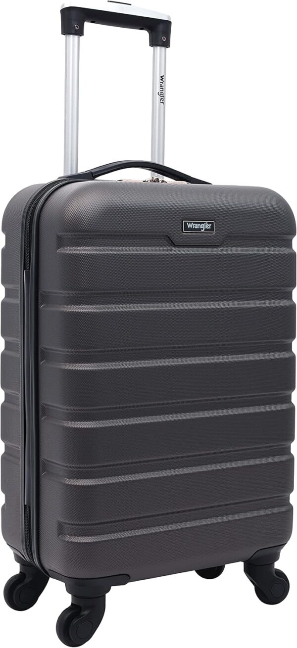 Wrangler Hardside Spinner Carry-On Luggage, Charcoal, 22-Inch - Image 2