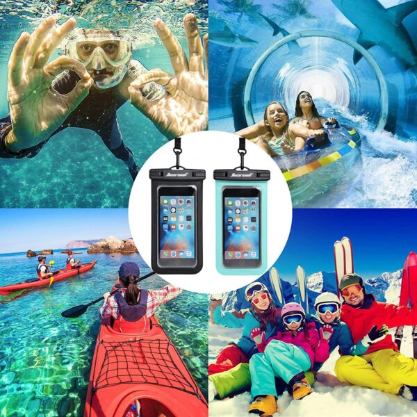 Hiearcool Waterproof Phone Pouch, Waterproof Phone Case for iPhone 16 15 14 13 Pro Max, IPX8 Cellphone Dry Bag Beach Cruise Ship Essentials 2Pack-8.3" - Image 7