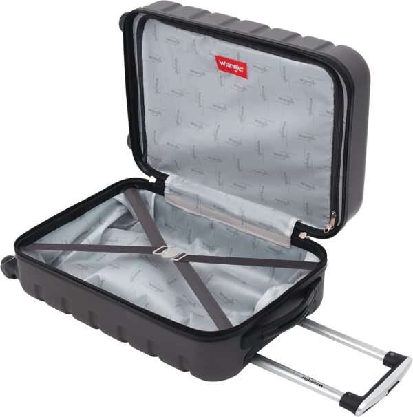 Wrangler Hardside Spinner Carry-On Luggage, Charcoal, 22-Inch - Image 6