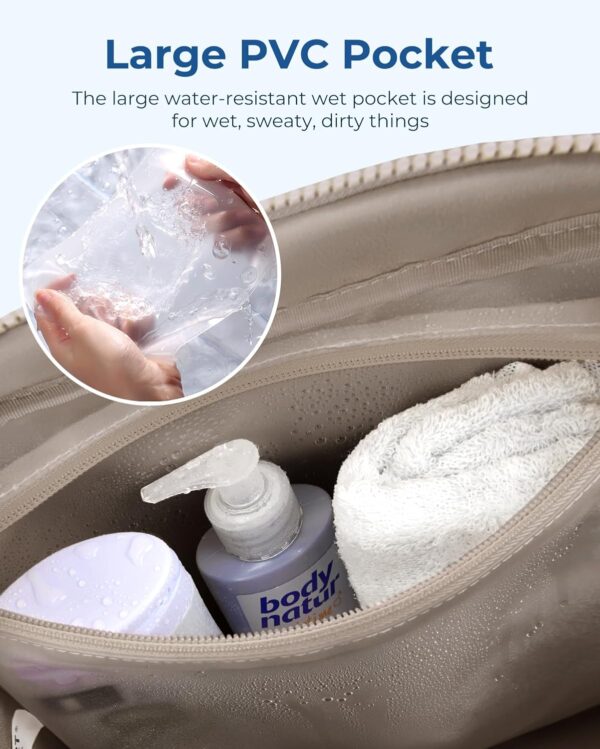 BAGSMART Gym Bag for Women, Duffle Bag for Travel with Wet Pocket, Lightweight Carry on Weekender Duffel, Water Resistant - Image 7