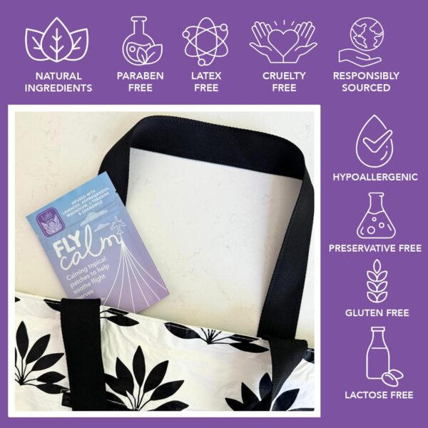 Laki Naturals Fly Calm Patch (Pack of 8) - Relax Nerves, Support Stress, Ease Your Mind for Happy Air Travel - Natural Ingredients to Support Airplane Stress - Calm Your Fear of Flying Naturally - Image 3