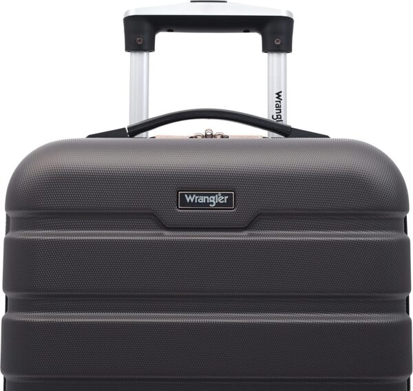 Wrangler Hardside Spinner Carry-On Luggage, Charcoal, 22-Inch - Image 5