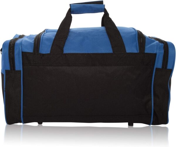 DALIX 21" Blank Sports Duffle Bag Gym Bag Travel Duffel with Adjustable Strap in Royal Blue - Image 4