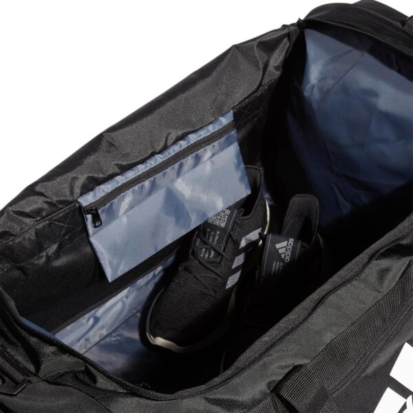 adidas Unisex Defender 4.0 Gym Duffel Bag for Men and Women, Black/White, Large (110L) - Image 4