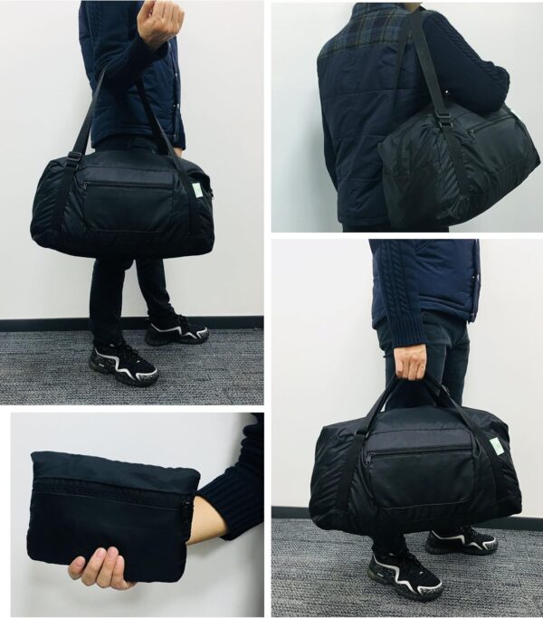 HOLYLUCK Foldable Travel Duffel Bag For Women & Men Luggage Great for Gym (black) One_Size - Image 7