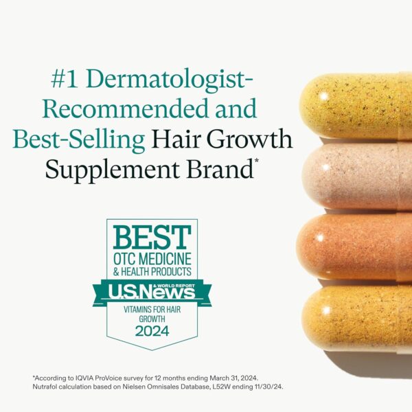Nutrafol Women's Hair Growth Supplements, Ages 18-44, Clinically Proven for Visibly Thicker and Stronger Hair, Dermatologist Recommended - 1 Month Supply - Image 3