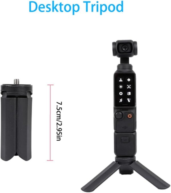 PellKing 155cm/61 Selfie Stick for Osmo Pocket 3 + Protective Cage Extension Adapter Frame, 14.5-61inches extendable Monopod for Osmo Pocket 3 Camera - Image 4
