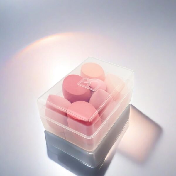 Makeup Sponge Set BS-MALL with Storage Case 7 Pcs for Liquid, Cream, and Powder, Multi-colored with 1 Mini Makeup Sponge Pink (A-Pink） - Image 6