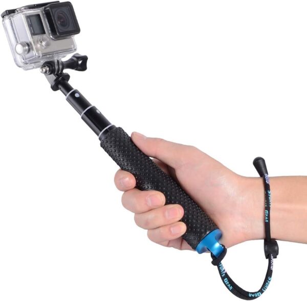 19” Short Extension Selfie Stick Compact Handle Grip Adjustable Waterproof Monopod Pole Compatible with GoPro Hero 13 12 11 10 9 8 7 6 5 AKASO DJI Osmo Action Camera(Mini Size) - Image 8
