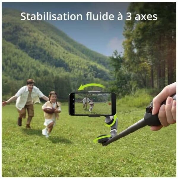 DJI Osmo Mobile 6 Gimbal Stabilizer for Smartphones, 3-Axis Phone Gimbal, Built-In Extension Rod, Object Tracking, Portable and Foldable, Vlogging Stabilizer, YouTube TikTok, Slate Gray - Image 3
