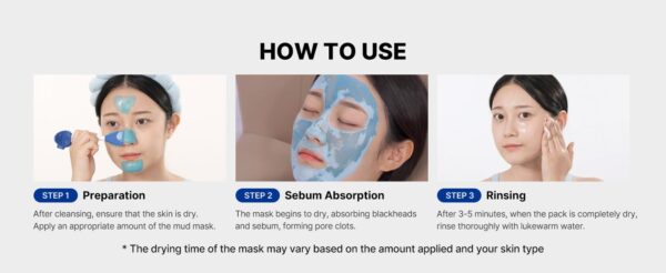 medicube Zero Pore Blackhead Mud Facial Mask - Skin Cooling & Pore Tightening - 3 Minute Quick Dry Formula with AHA, BHA, PHA, and Pore-Purifying Clay - Korean Mud Mask 3.52 oz - Image 6