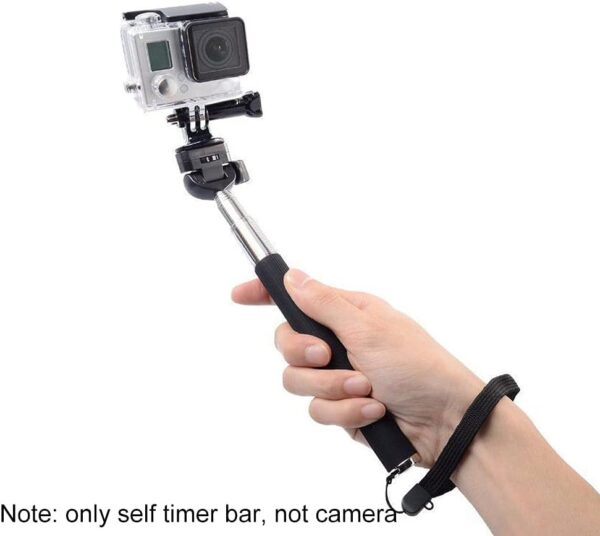 Portable 37 Inch Selfie Stick Phone Tripod Stand, Universal 360 Rotation Extendable Selfie Stick with Rubber Non Skid Feet Super Strong Support Compatible Smartphone & Camera (Black) - Image 6