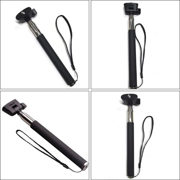 Portable 37 Inch Selfie Stick Phone Tripod Stand, Universal 360 Rotation Extendable Selfie Stick with Rubber Non Skid Feet Super Strong Support Compatible Smartphone & Camera (Black) - Image 7