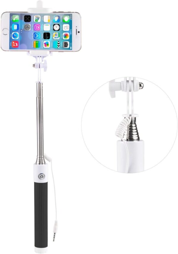Vivitar Selfie Stick with Aux-in Wired Shutter Release (Black) - Image 3