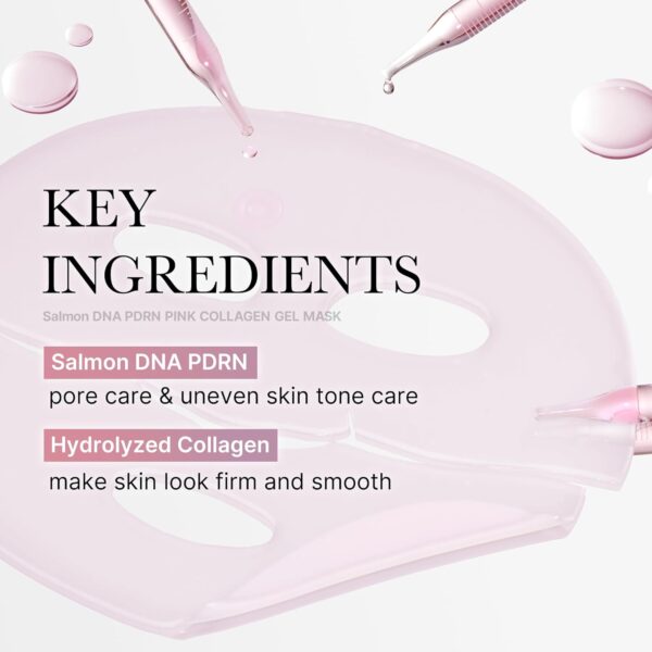 medicube Salmon DNA PDRN pink collagen jelly gel mask | overnight face mask for glass glow skin- elasticity, hydrating, firming and moisturizing | korean skincare, 28g, 4ea - Image 6
