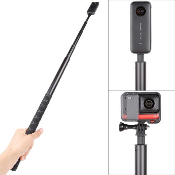 PellKing Long 77inch Invisible Selfie Stick for Insta360 ONE X4, X3, X2, X, Insta360 ONE R, RS, Insta 360 Camera 1/4" Extended Monopod Pole - Image 6