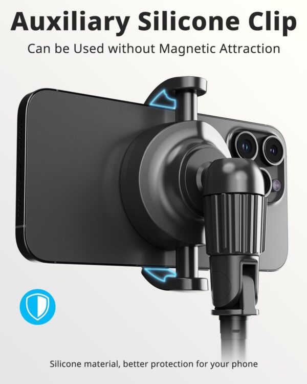 UBeesize 72'' Magnetic Tripod for iPhone with Remote, Extendable Cell Phone Tripod Stand, Compatible with MagSafe, Selfie Stick Tripod for iPhone 15 14 13 12 11 Series and Android Phones - Image 5