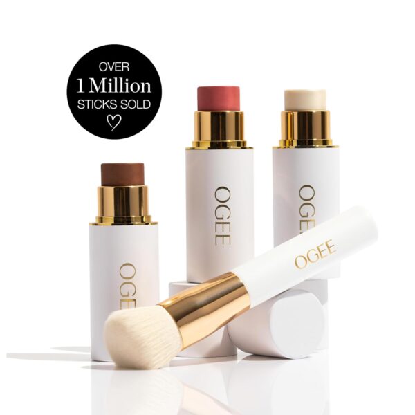 Ogee Face Stick Crystal Collection Trio - Contour Stick Makeup Collection - Certified Organic Contour Palette - Includes Bronzer Stick, Blush Stick & Highlighter Stick - Image 9