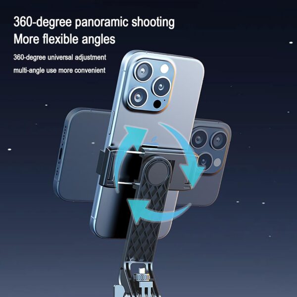XINBAOHONG Selfie Stick, Extendable Tripod Stand with Bluetooth Remote for iPhone Android Phone, Compact Size & Lightweight - Image 3