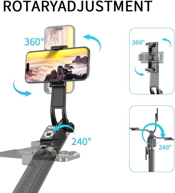 Stick Selfie Phone Tripod - 86.6'' Cell Phone Holder with Detachable Wireless Remote, Video and Picture, Phone Stand for iPhone Quadpod, Android, Camera - Image 3