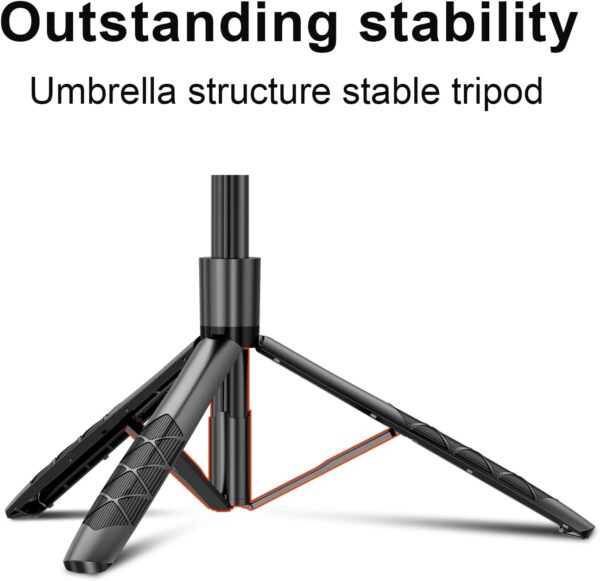 Selfie Stick Tripod,Tripod with 360 Degree Rotatable Phone Holder for Photography, Video Shooting, Live Streaming, Vlog, YouTube Video, FaceTime, Skype, TikTok, Selfie - Image 5