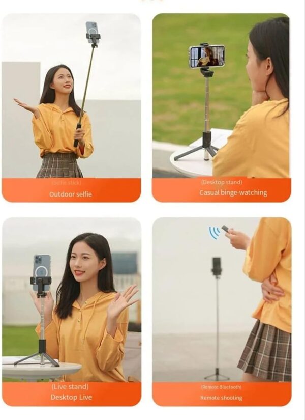 XIHAMA Selfie Stick,3 in 1 Phone Tripod with Detachable Wireless Remote,Portable Selfie Stick Tripod Compatible with iPhone,Samsung and Android - Image 2