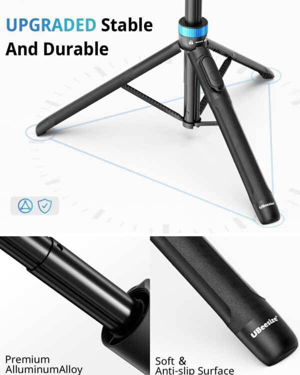UBeesize 72" Phone Tripod - Tripod for iPhone & Selfie Stick with Phone Holder & Remote - Upgraded, Stable & Portable Stand for iPhone 16/15/14, Android, Cameras & Action Cams - Image 5