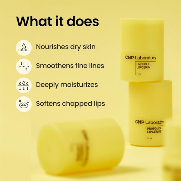CNP Honey Lip Butter - Propolis Lipcerin™ Original, Hydrating Overnight Manuka Lip Balm & Mask, 12hrs Long-lasting Moisture, Gifts for Women, Korean Skin Care, 0.5 fl.oz. - Image 2