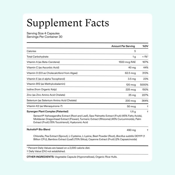 Nutrafol Women's Hair Growth Supplements, For Women 18-44 Years Old, Clinically Tested for Visibly Thicker, Stronger Hair, 100% Vegan Ingredients, Dermatologist Recommended - 1 Month Supply - Image 6