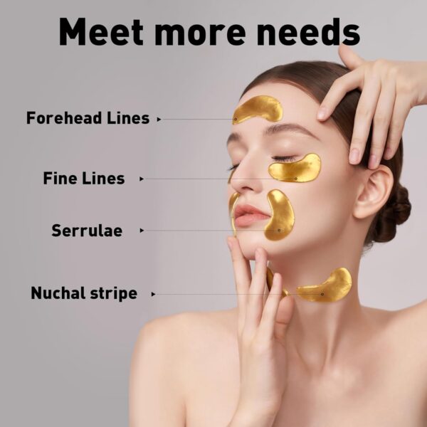 CHMI Under Eye Patches (50 Pairs) - 24K Gold Eye Patches for Puffy Eyes, Dark Circles, Eye Bags and Wrinkles, Collagen Skin Care Products, Beauty & Personal Care - Image 5