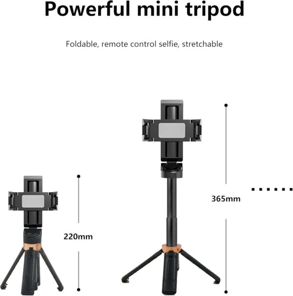 2025 New Pocketflex Mini Tripod, Pocket Flex Portable Selfie Stick, Magic Selfie Stick, Flipping Flexible Tripod Mini JJ02, 360°Pocket Flex Selfie Stick with Remote (Black) - Image 7