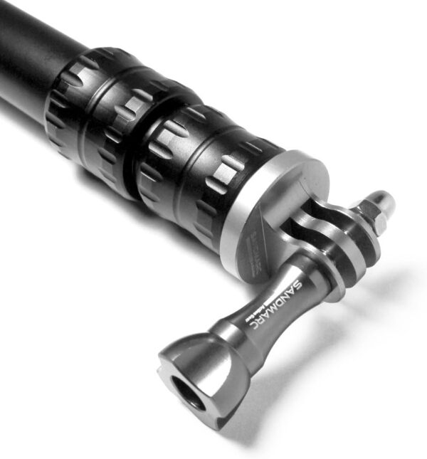 SANDMARC Pole - Metal Edition: 15-50" Waterproof Extension Stick (Pole) Compatible with GoPro Hero 13, 12, 11, 10, 9, 8, 7, 6, 5, Session, 4, 3+, 3, 2, & HD - with Remote Clip - Image 2