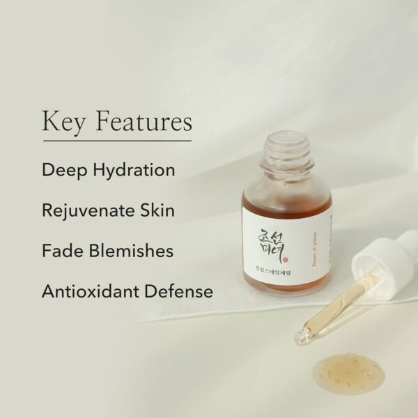 Beauty of Joseon Revive Snail Mucin Ginseng Serum Hydrating Peptide Facial Moisturizer Dark Spot Acne Scar Remover for Sensitive Face. Korean Skin Care for Men and Women, 30ml, 1fl. oz - Image 4