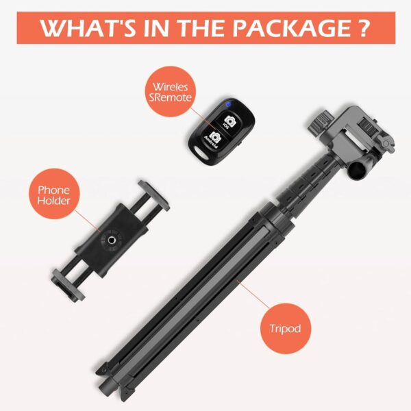 Aureday 67" Phone Tripod&Camera Stand, Selfie Stick Tripod with Remote and Phone Holder, Perfect for Selfies/Video Recording/Vlogging/Live Streaming - Image 7