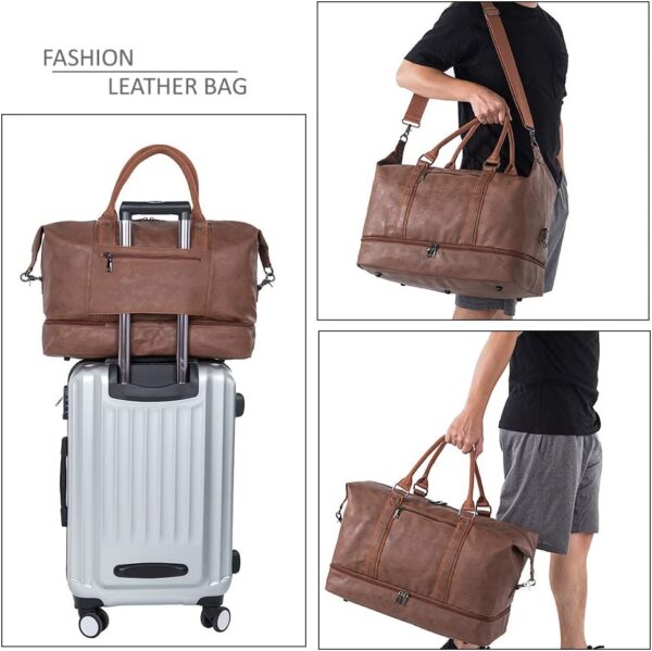 Weekender Overnight Bag Carry On Bag Travel Bag with Shoe Pouch - Image 7
