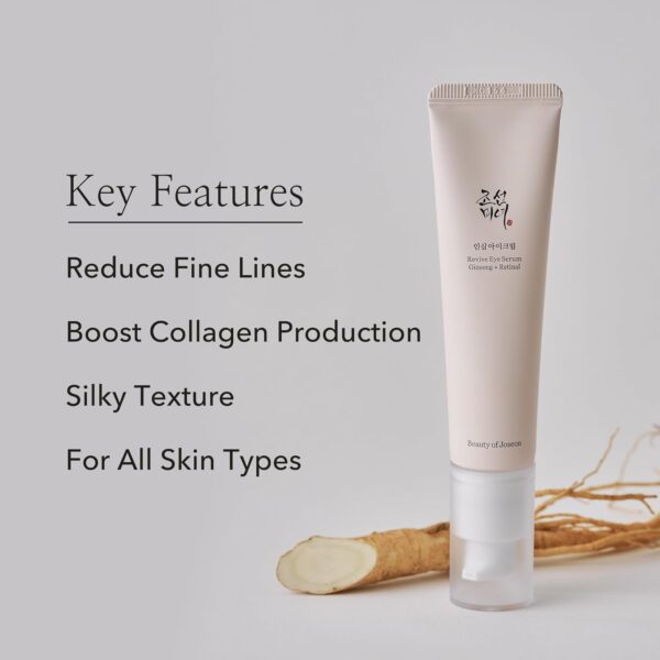 Beauty of Joseon Revive Eye Serum with Retinal Niacinamide Correction for Puffy Eye Bags Fine Lines Dark Circles Wrinkles, Korean Skin Care 30ml, 1 fl.oz, 2 Packs - Image 2