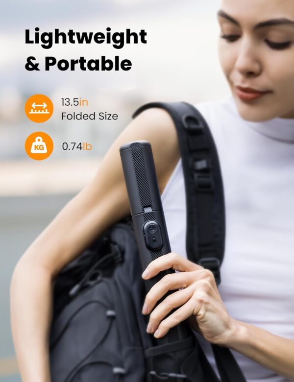 71" Phone Tripod, NT79 Extendable Selfie Stick for Cell Phone＆Camera, Tripod Stand with Remote for Video Recording, Phone Holder Tripod Compatible with iPhone Android, Camera - Image 6