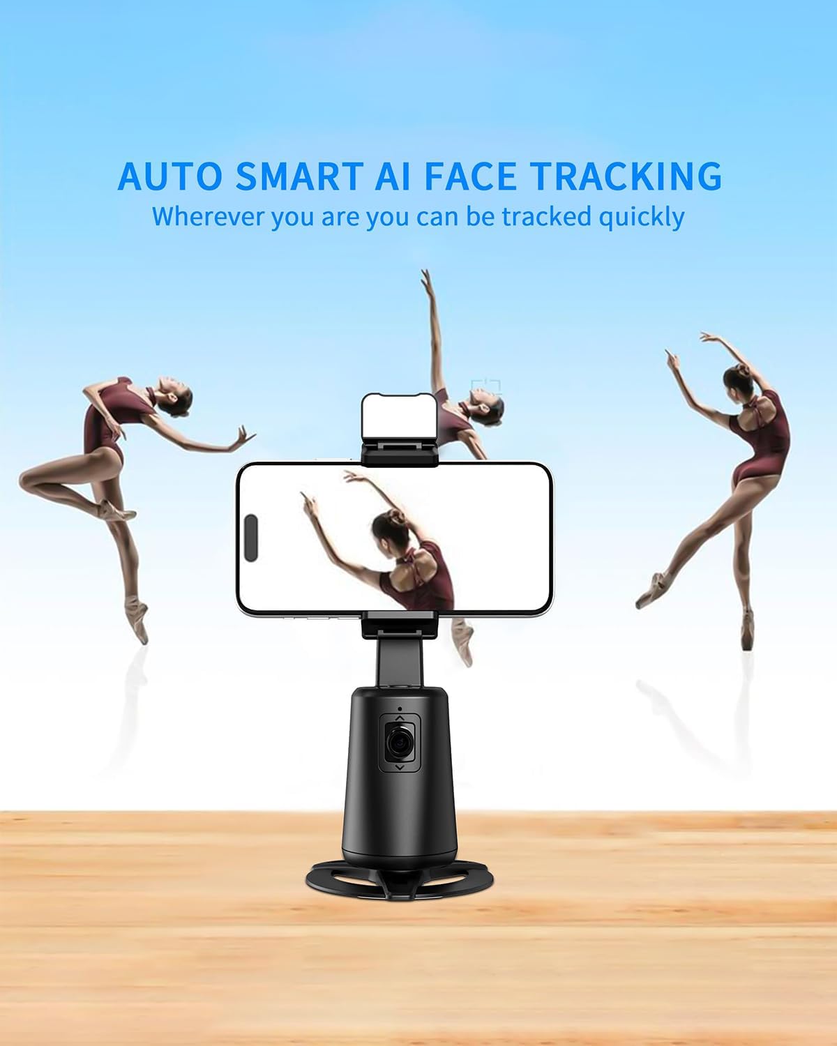 Auto Face Tracking Tripod 360° Rotation, 67" Tripod for iPhone Selfie Stick,Phone Tripod Stand Holder with Remote Gesture Control,No App, for Live Video Tiktok Live Vlog Streaming Video - Image 3