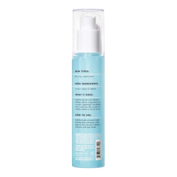 e.l.f. SKIN Holy Hydration! Hydrating Coconut Mist, Refreshes, Soothes & Invigorates Skin, Tropical Scent, 2.7 Fl Oz (Pack of 1) - Image 3